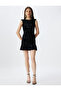 Glittery Draped Ruffles Mini Evening Dress - 3