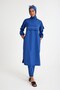 Long Swimsuit with Piping Indigo