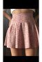 Women's Powder Floral Crispy Pattern Mini Shorts Skirt - 2