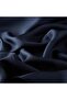 Plain Twill Silk Scarf - Navy Blue - 2