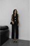 Black Big Gold Buttoned Vest Trousers Set
