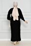 Double Knitwear Set with Pearl Collar and Jileli - Black - 5