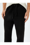Winter Sweatpants with Lace-Up Waist, Stitching Detail, Pockets, Cotton Blend, Elasticated Legs Fleece-Lined - 5