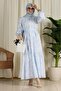 Star Patterned Dress-Baby Blue - 4