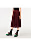 Women's Loose Fit Burgundy Skirt - 2