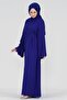 Pearl Detailed Waist Belted Ferace - Sax Blue - 3