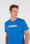 Erkek T-shirt Mavi 911947-9821 Hmlelemental Logo Cotton Tee - 2