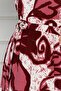 Floral Belted Viscon Dress-Burgundy - 4