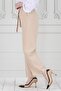 Tie Waist Wide Leg Trousers-Beige - 5