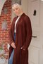 Shawl Collar Pocket Knitwear Cardigan Brown HM2243 - 2