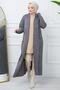 Shawl Collar Casual Knitwear Cardigan Smoked HM2248 - 3