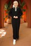 Shirt Collar Knitwear Dress Black Hm2521 - 5
