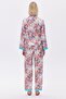 Leyiza Patterned Long Satin Pajama Set - 8
