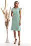 20333416 Single Jersey Dress with Shoulder Detail Cagla Green - 2