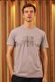 Comfort Fit Printed Self Observation Men's Gray T-Shirt Mars11 - 3