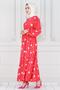 Polka Dot Princess Model Dress-Fuchsia - 4