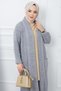 Shawl Collar Pocket Knitwear Cardigan Gray HM2243 - 3