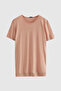 Slim Fit Powder Plain Knit Rayon Knitted T-shirt - 5