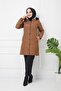 Front Snap-Front Bonik Coat Tan
