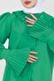 Pleated Sleeve Shirt -benetton Green - 4