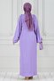 Ruffled Robe Bürümcük Dress-Lilac - 5