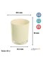 Set of 6 Cream-Colored Clear Glass Candle Holders 403 – Suitable for Candle Making - 2