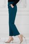 Belted Detailed Skinny Leg Trousers-Petrol - 5