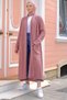 Shawl Collar Pocket Knitwear Cardigan Dusty Rose HM2243 - 3