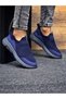 Unisex Orthopedic Laceless Knitwear Sports Shoes-Navy Blue - 3