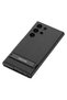 Galaxy S24 Ultra Case Camera Protected Carbon Design Zore Droga Stand Card Holder Cover Case-Siy - 3