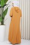 Hooded Sports Hijab Dress Mustard - 5
