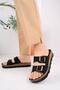 Lena Women's Daily Orthopedic Double Banded Buckle Non-Slip Sole Comfortable Slippers - 3