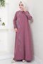 فستان الأم ذو الحجم الكبير من حجر الورقة Dusty Rose HM2350 - 2