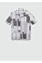Regular Cut Fluid Patterned Shirt - 3