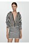 Mini Striped Knitwear Skirt