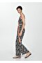 Belted, Patterned Jumpsuit - 6