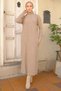 Corduroy Knitwear Dress Mink HM2247