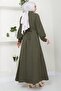 Beaded Sofia Dress Khaki Hm2476 - 5