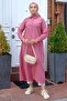 Buttoned Shirt Dress Dusty Rose HM2225 - 3