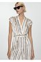 Striped satin jumpsuit