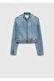 Zippered Denim Coat - 3