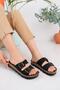 Lena Women's Daily Orthopedic Double Banded Buckle Non-Slip Sole Comfortable Slippers