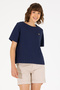 Women's Navy Blue Crew Neck T-Shirt 50263757 -Vr033