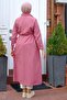 Buttoned Shirt Dress Dusty Rose HM2225 - 4
