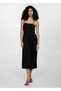 Tie Detailed Pleated Dress - 2