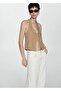 Halter Collar Blouse with Pockets - 5