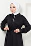 Zip Tie Two Thread Dress Black HM2379 - 4