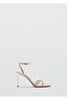 Strass Stone Heel Sandals - 3