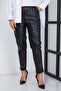 Leather Skinny Leg Pocket Trousers Black - 2