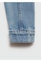 Zippered Denim Coat - 7